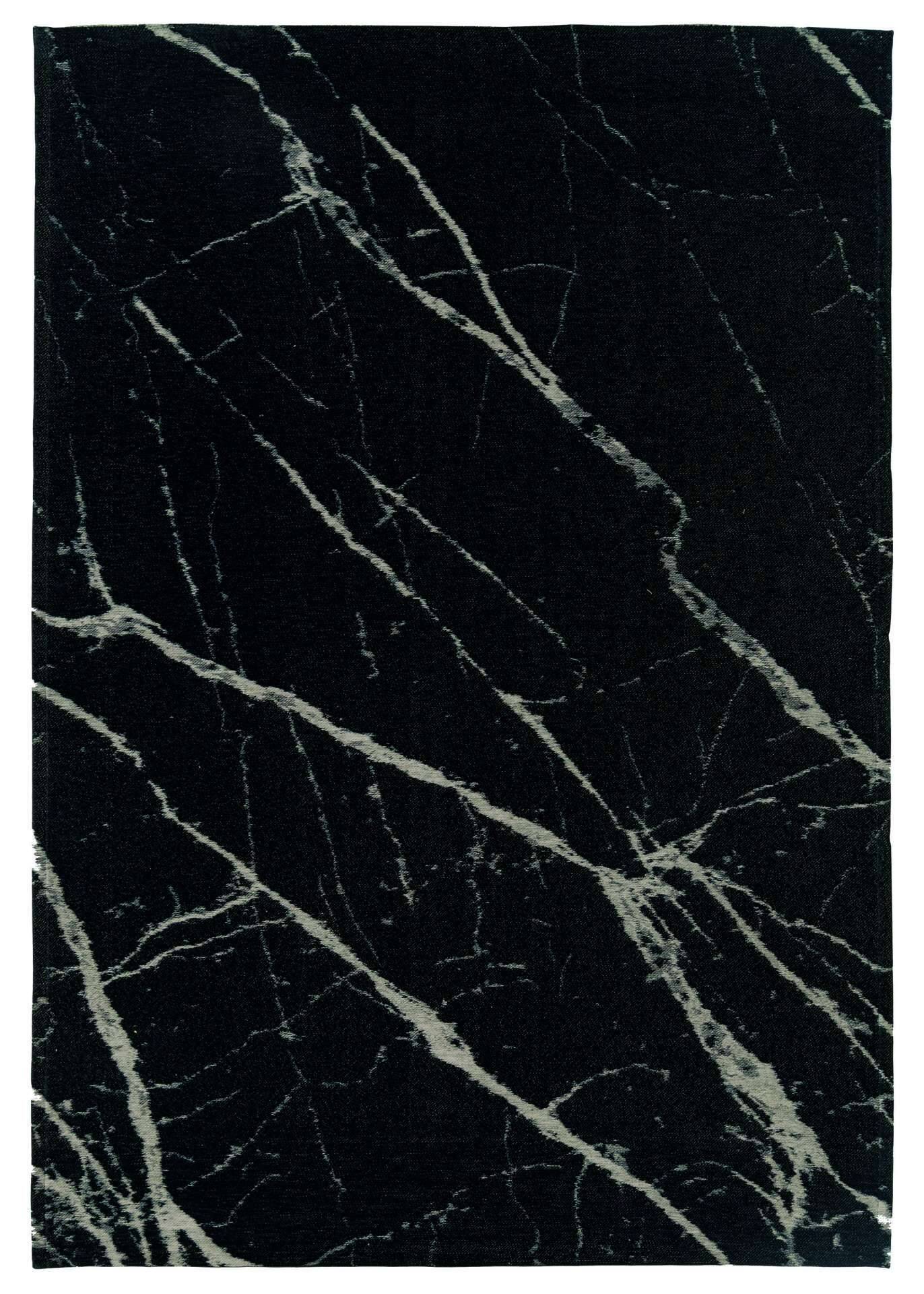 Moderner Teppich PIETRA BLACK - Waschbarer Teppich – Bild 1